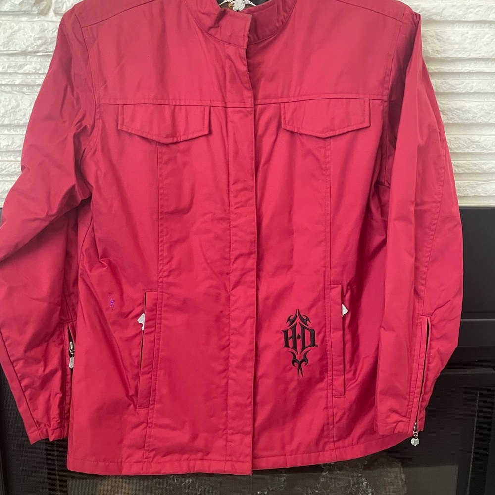 Harley-Davidson Red Utility Jacket with Water-Resistant Material